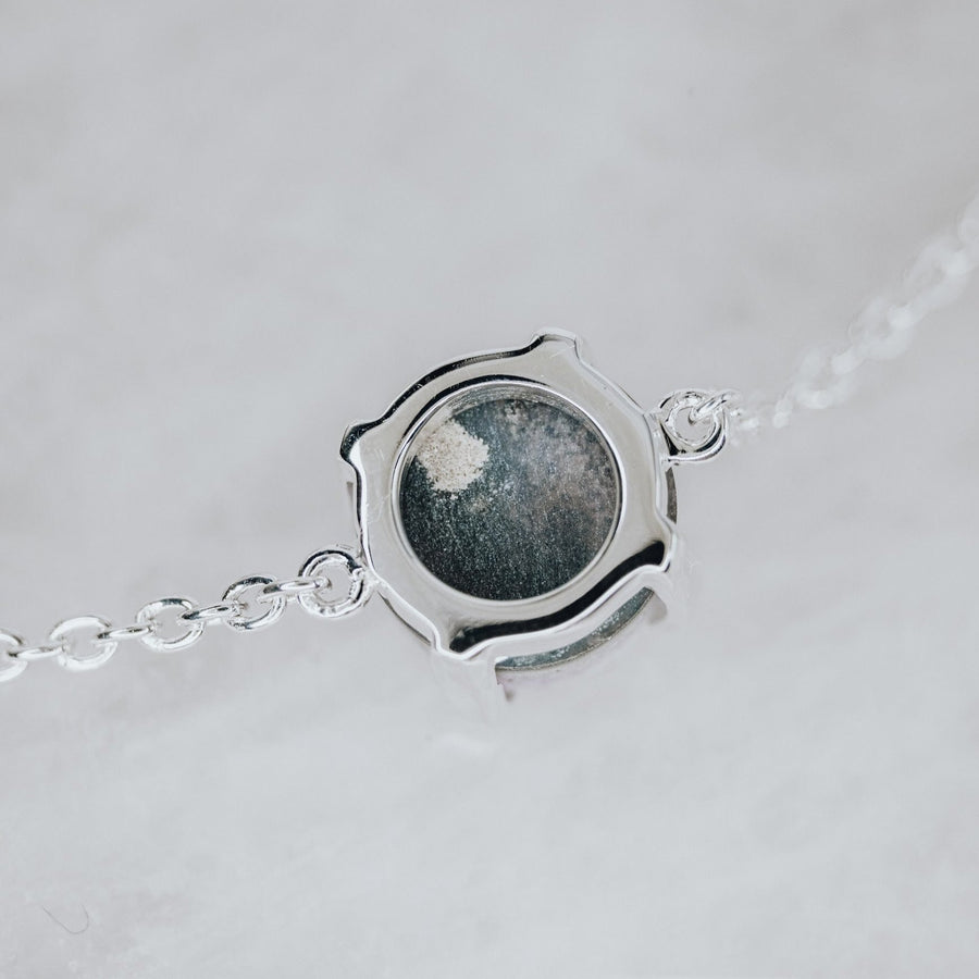 Amethyst druzy silver bracelet
