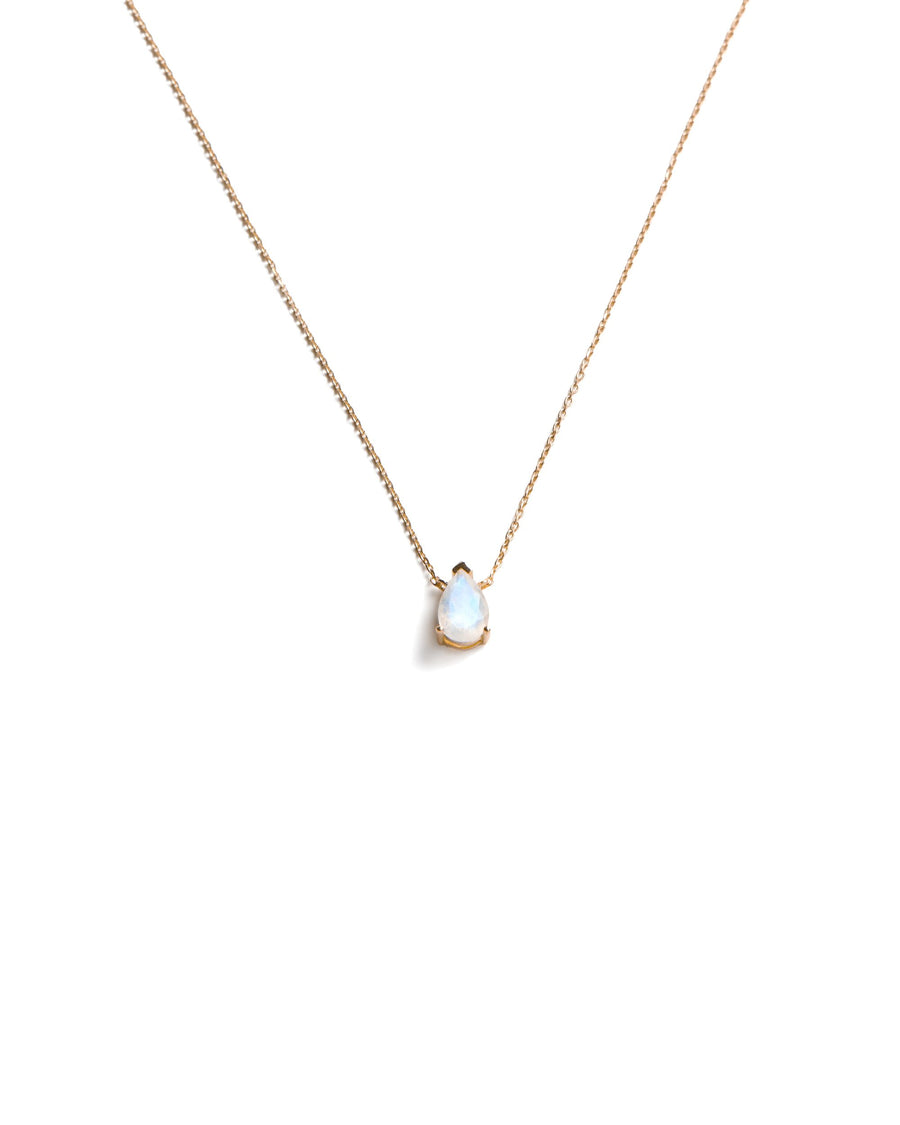 Moonstone teardrop 14K necklace