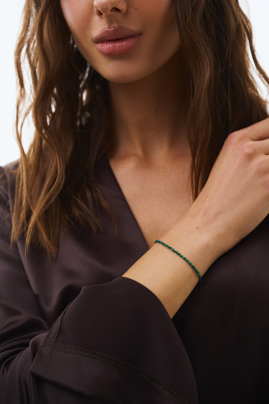 Malachite braided bracelet