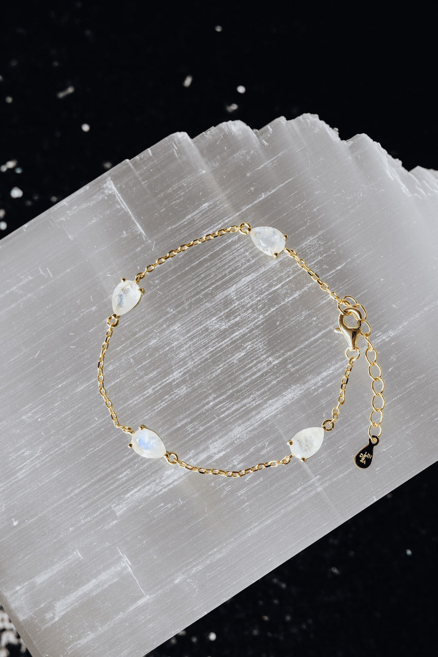 Moonstone teardrop bracelet