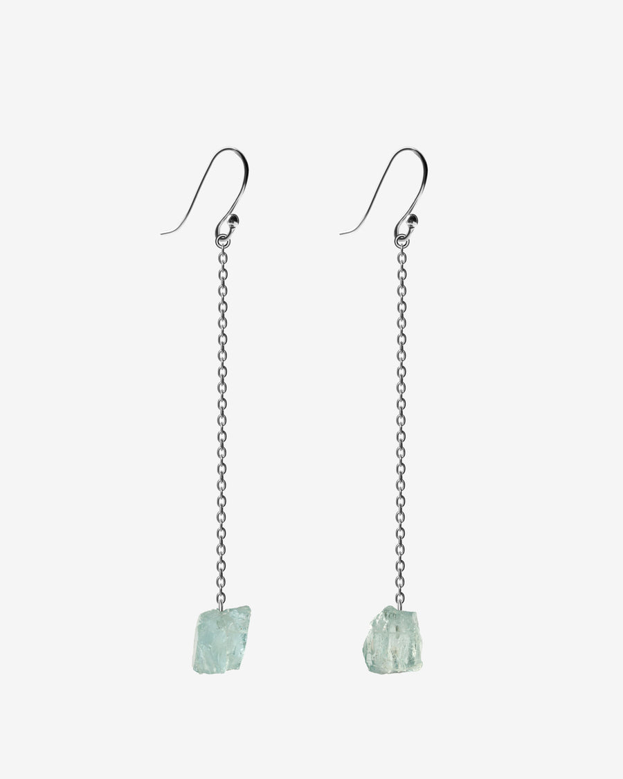Aquamarine drop hook earrings