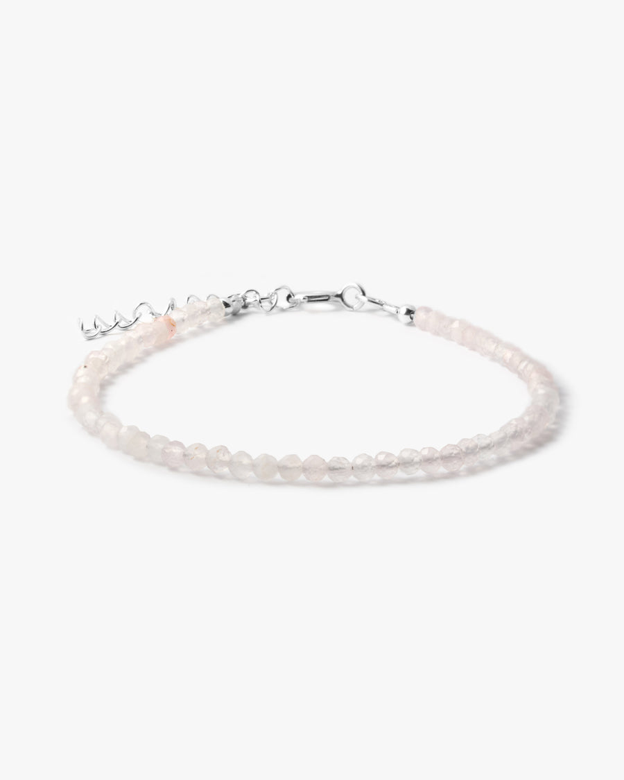 Rose quartz faceted bracelet