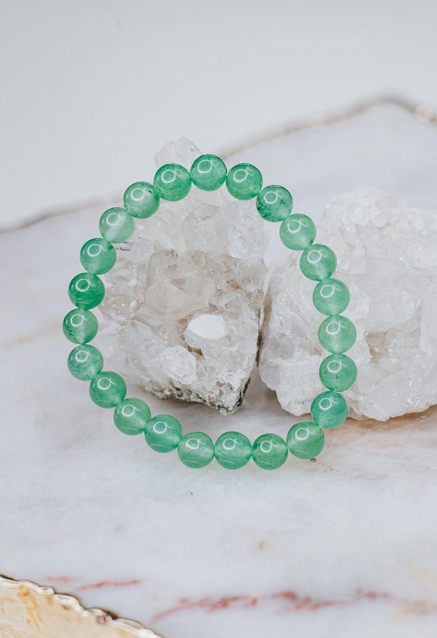 Bracelet en perles d’aventurine verte