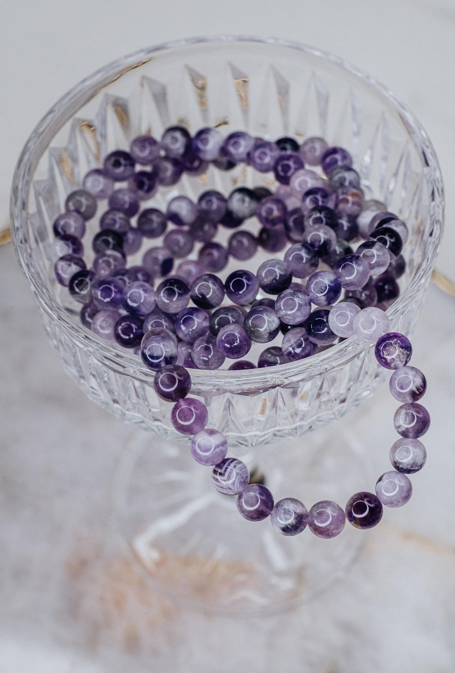 Bracelet en perles d’améthyste