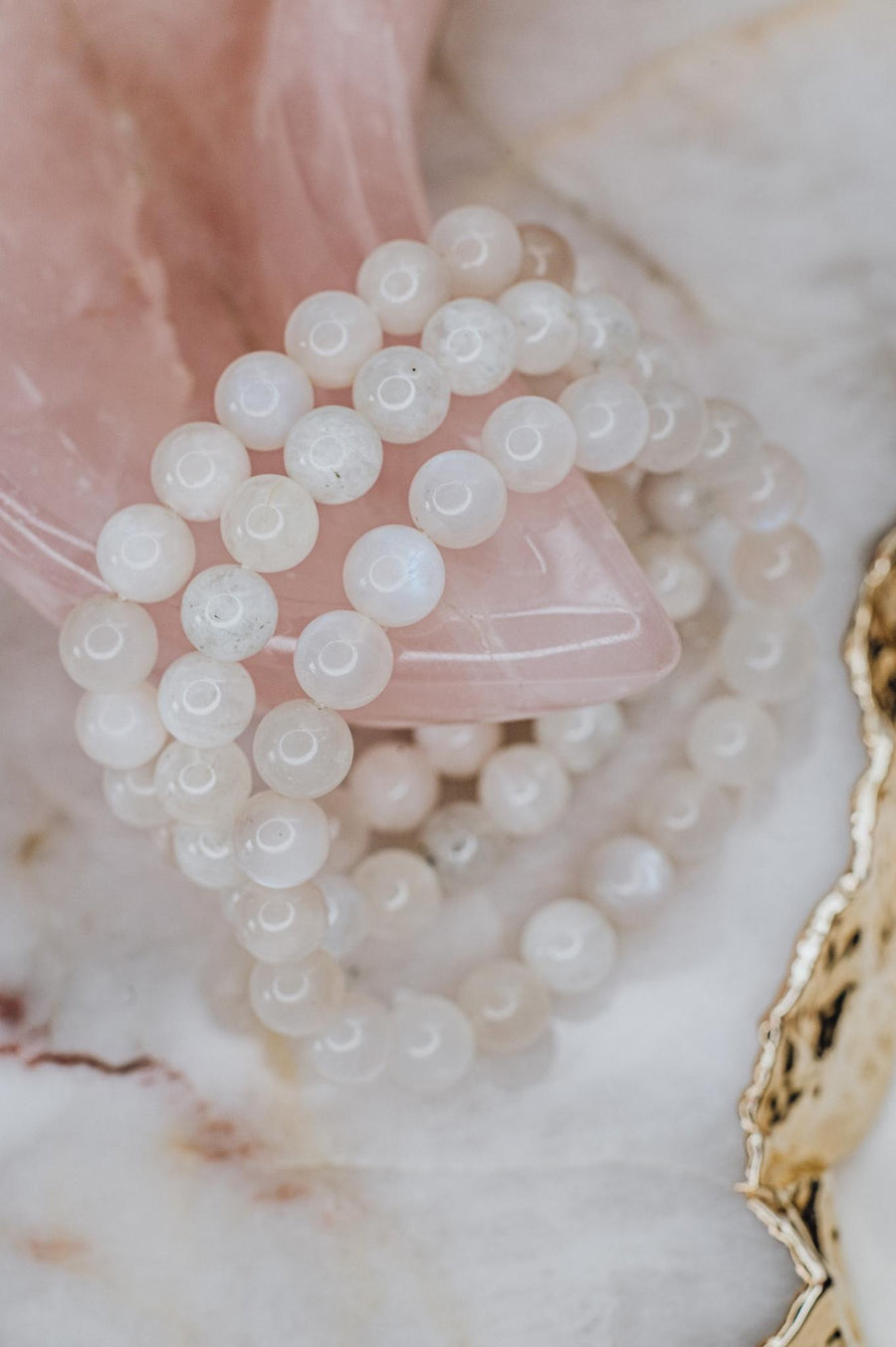 Bracelet en perles de pierre de lune