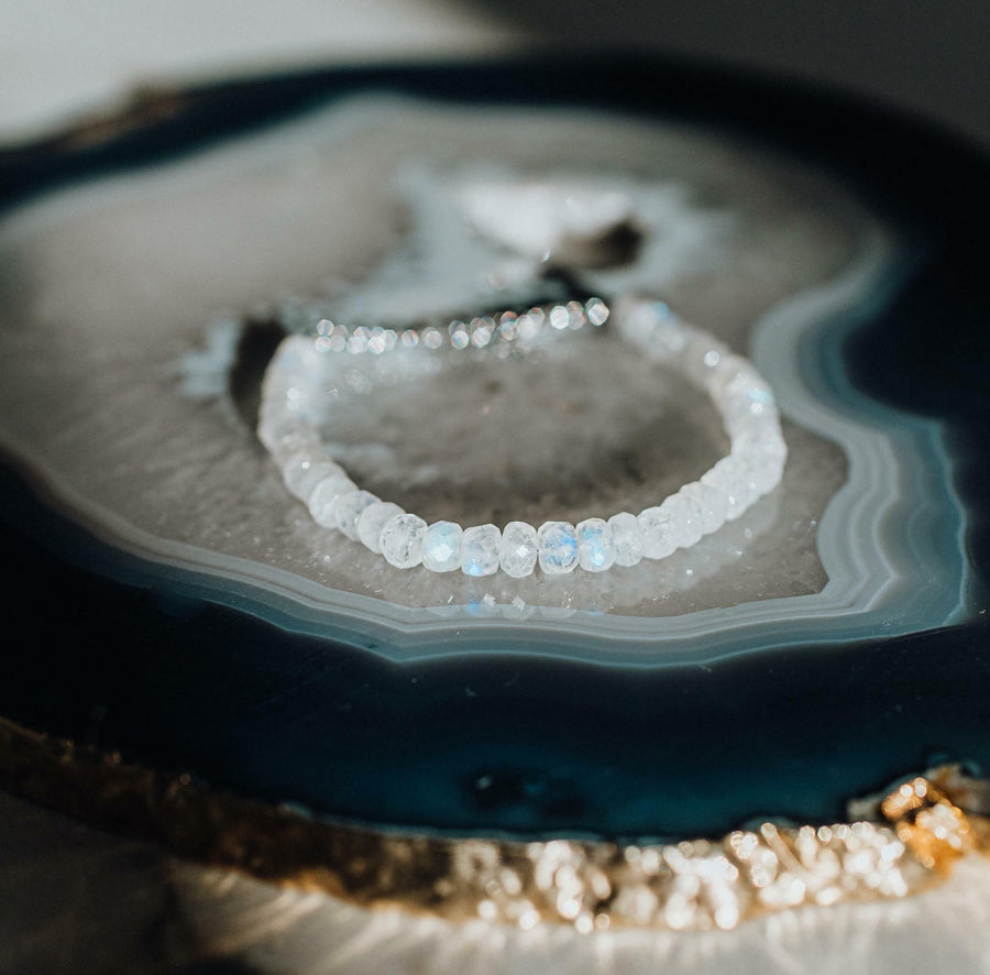 Bracelet pierre de lune en argent