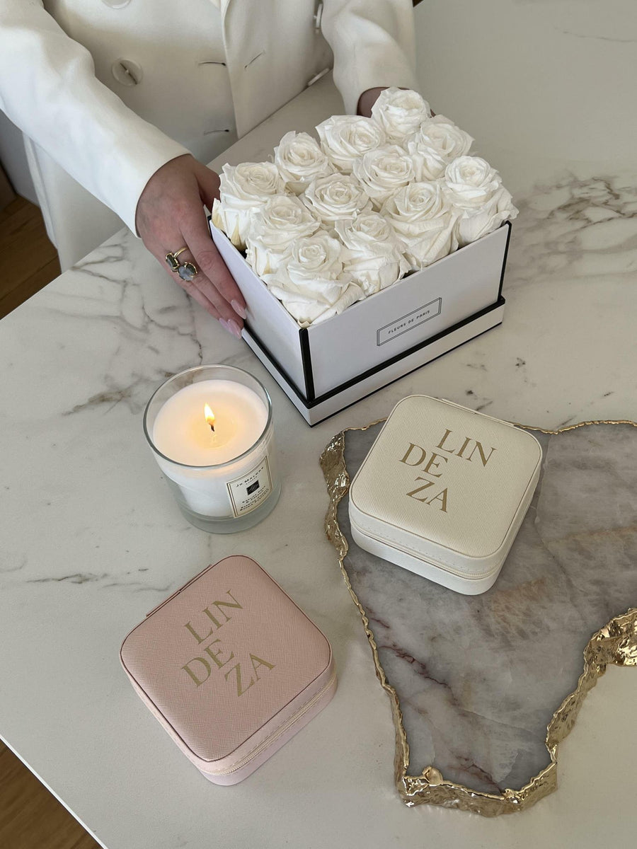 Coffret de voyage pour bijoux blanc