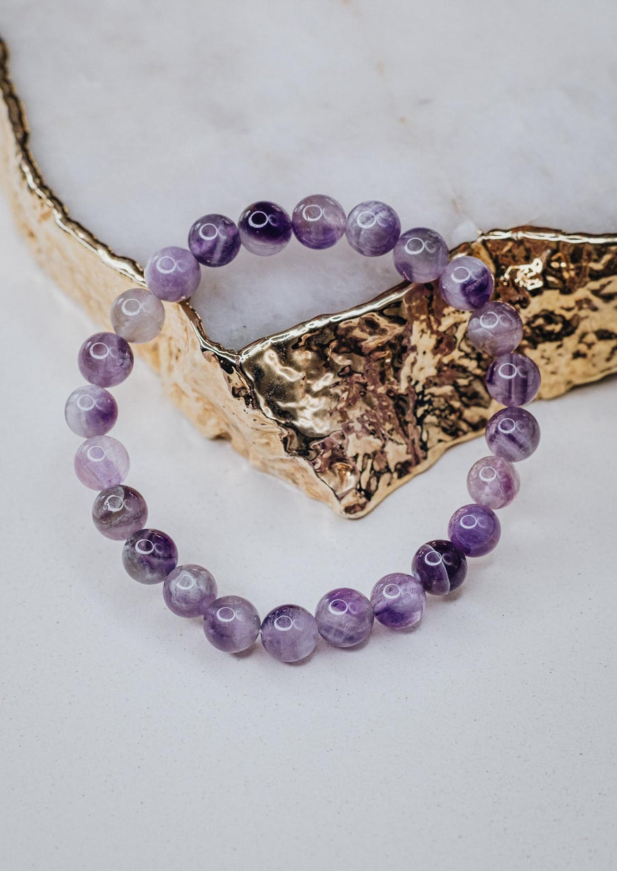 Bracelet en perles d’améthyste