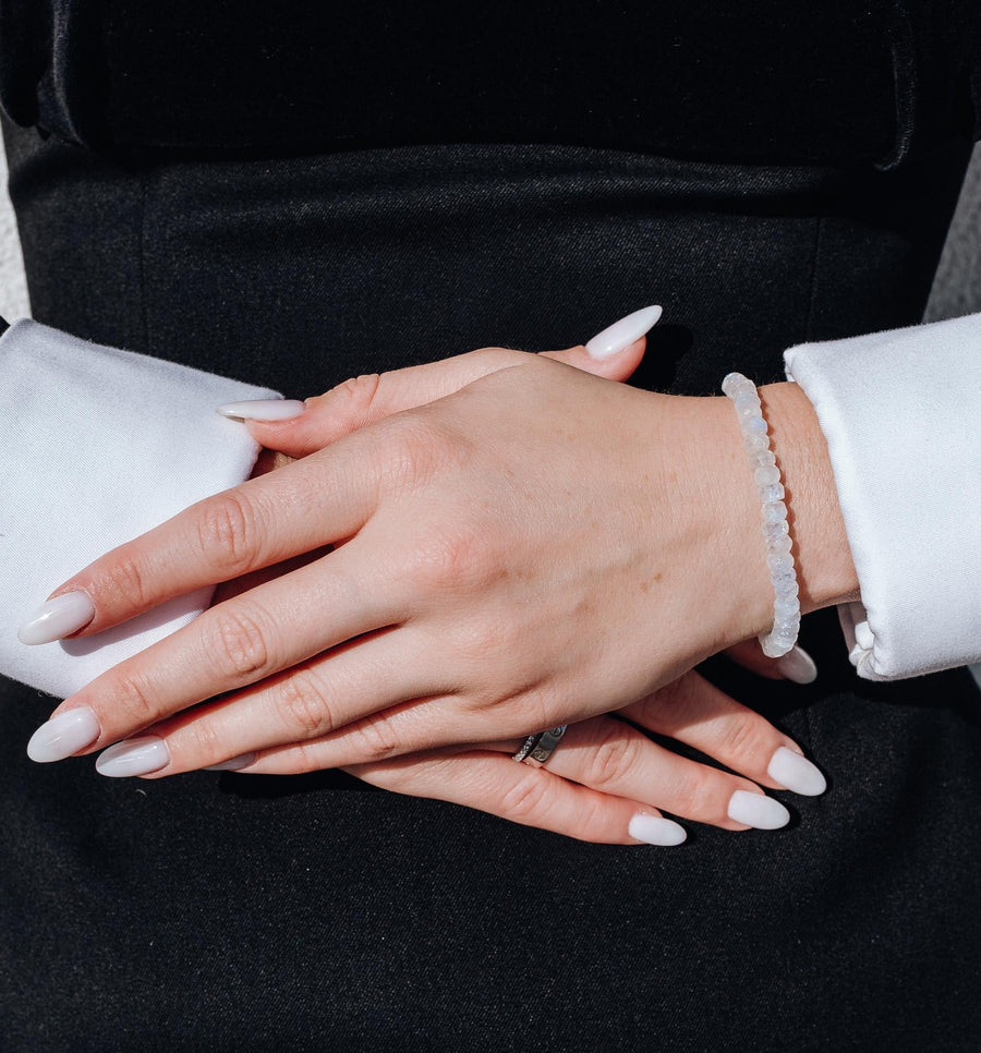 Bracelet pierre de lune en argent