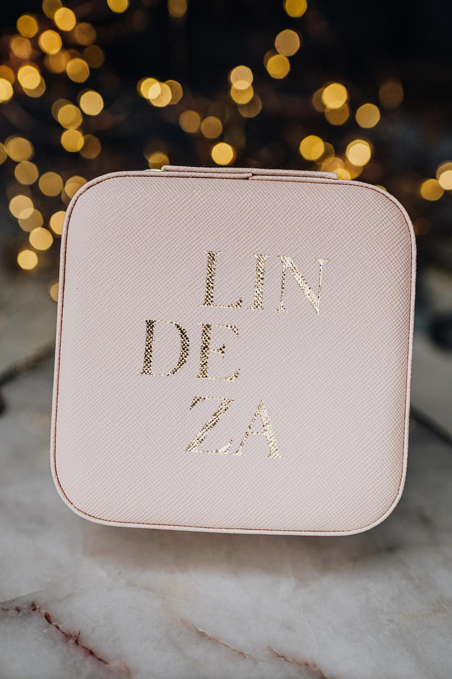 Travel jewelry case pink