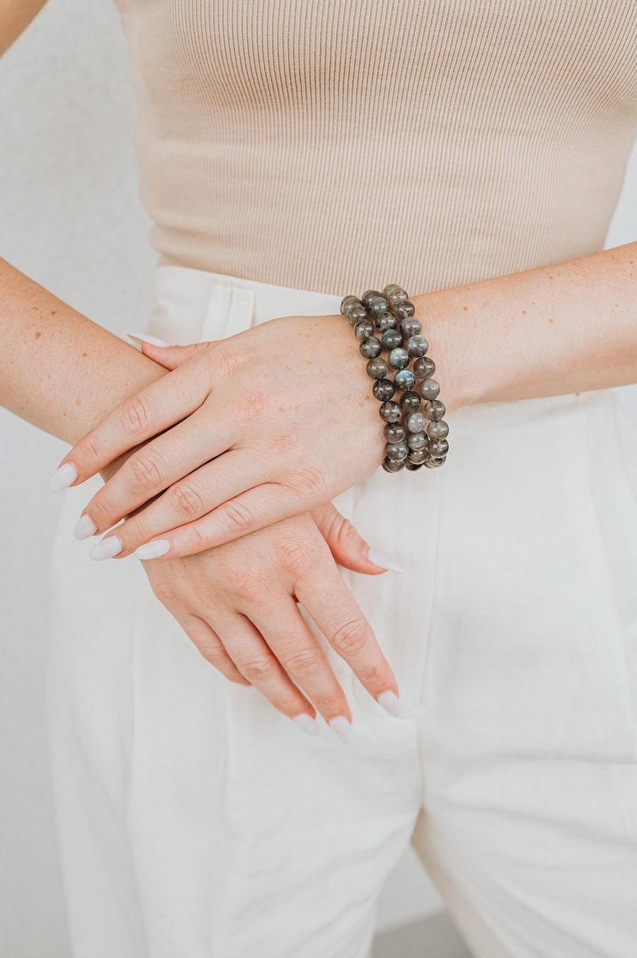 Bracelet en perles de labradorite