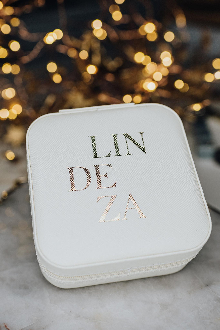 Coffret de voyage pour bijoux blanc