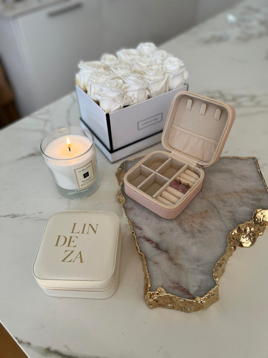 Travel jewelry case pink