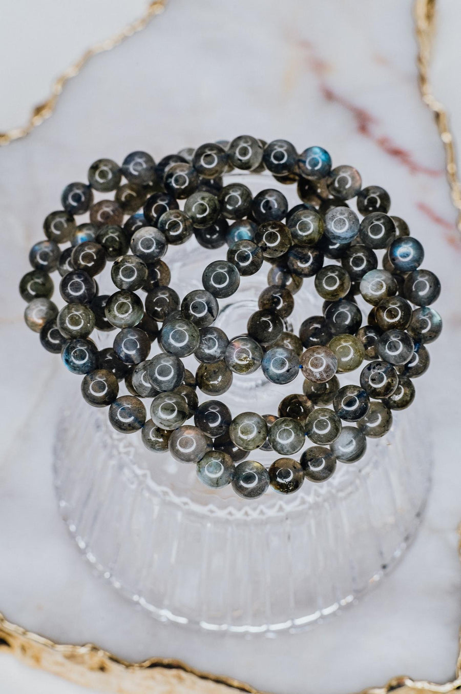 Bracelet en perles de labradorite