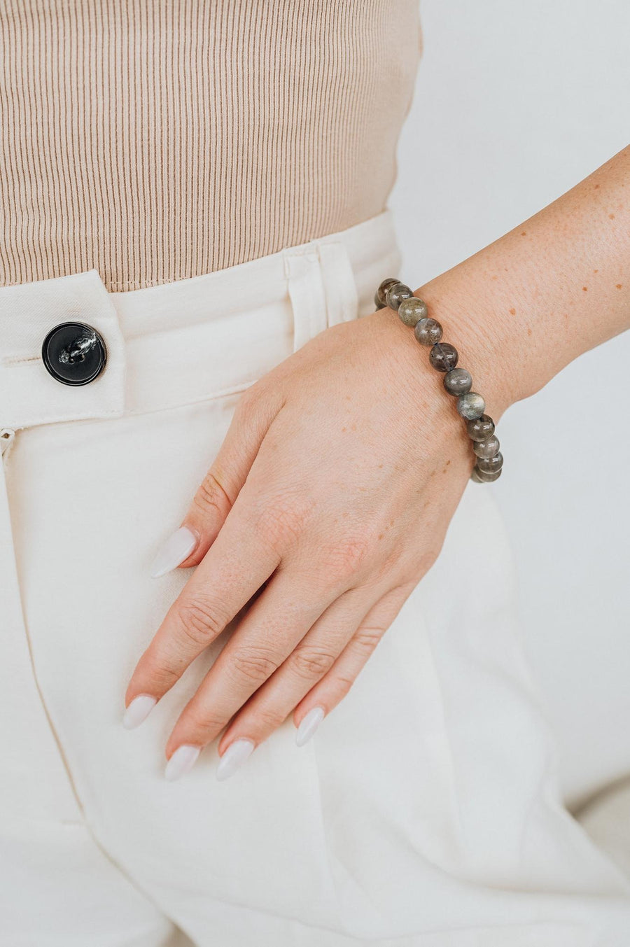 Bracelet en perles de labradorite