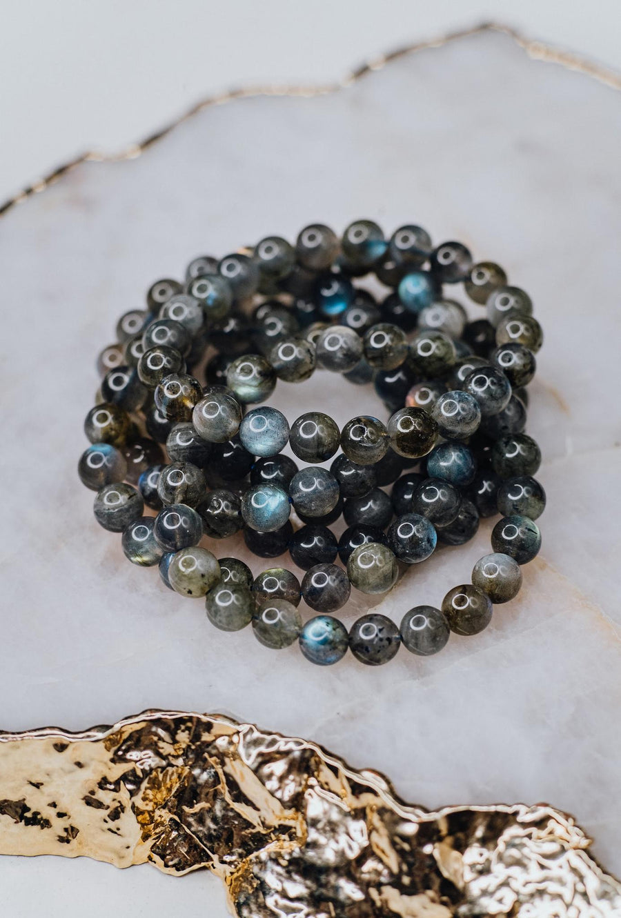 Bracelet en perles de labradorite