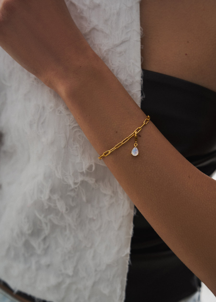 Charm en Pierre de Lune 18K