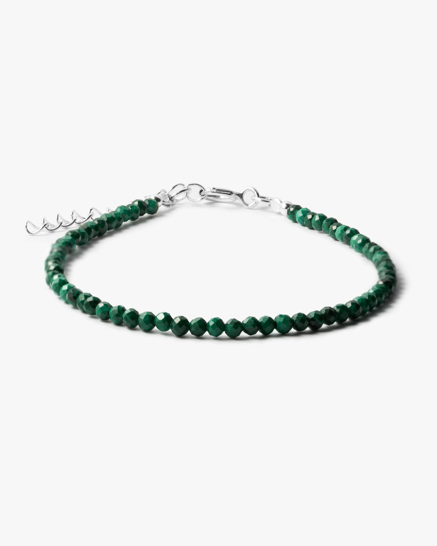 Malachite faceted bracelet