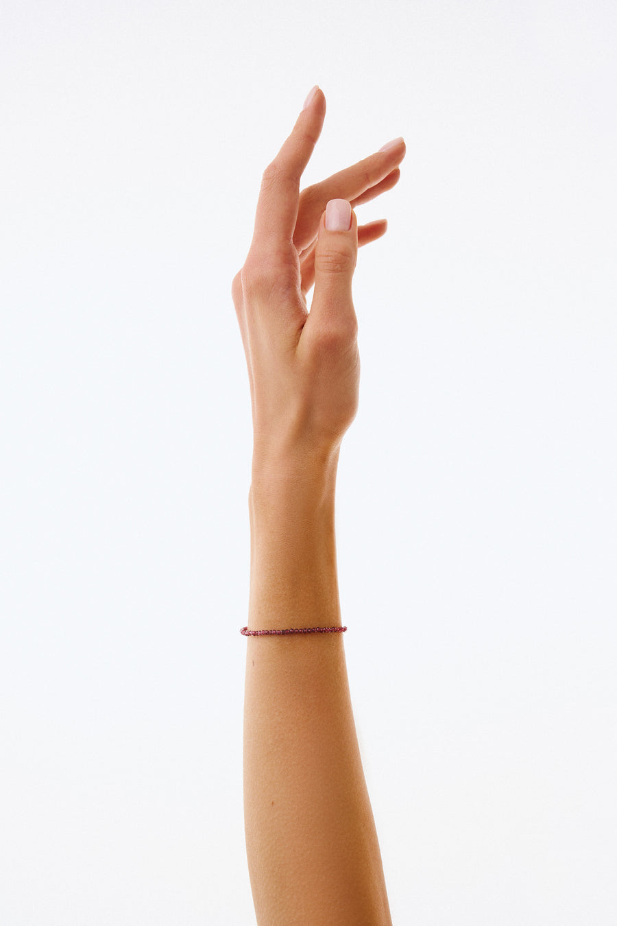 Garnet faceted bracelet