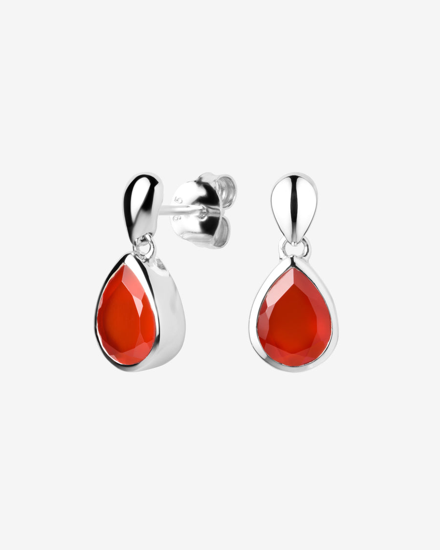 Carnelian teardrop earrings