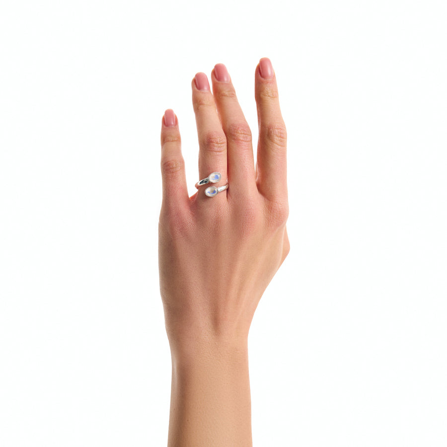 Moonstone oval ring