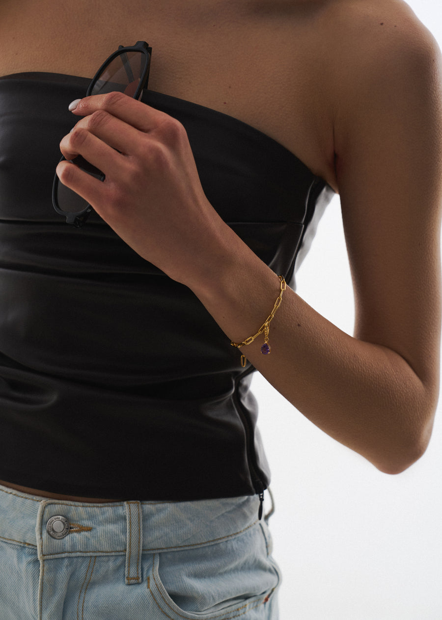 Charm en Améthyste 18K