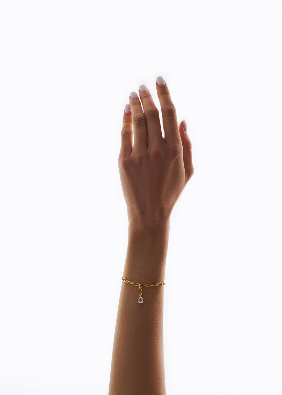 Charm en Quartz Clair 18K