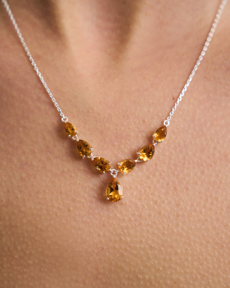 Collier Larme en Citrine