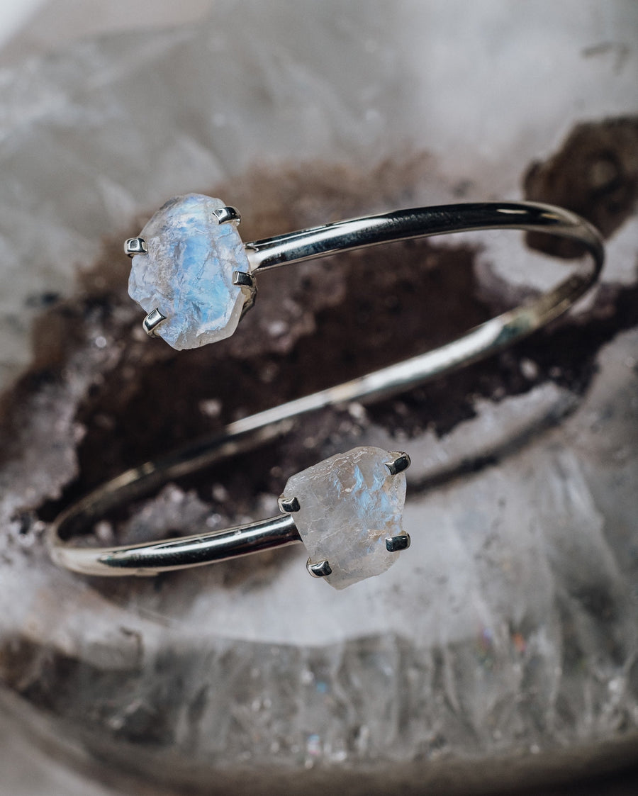 Bracelet double en pierre de lune