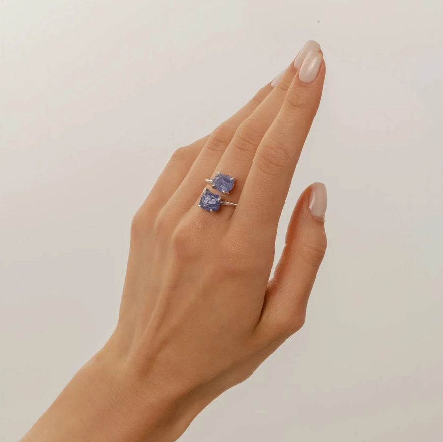 Bague double en tanzanite