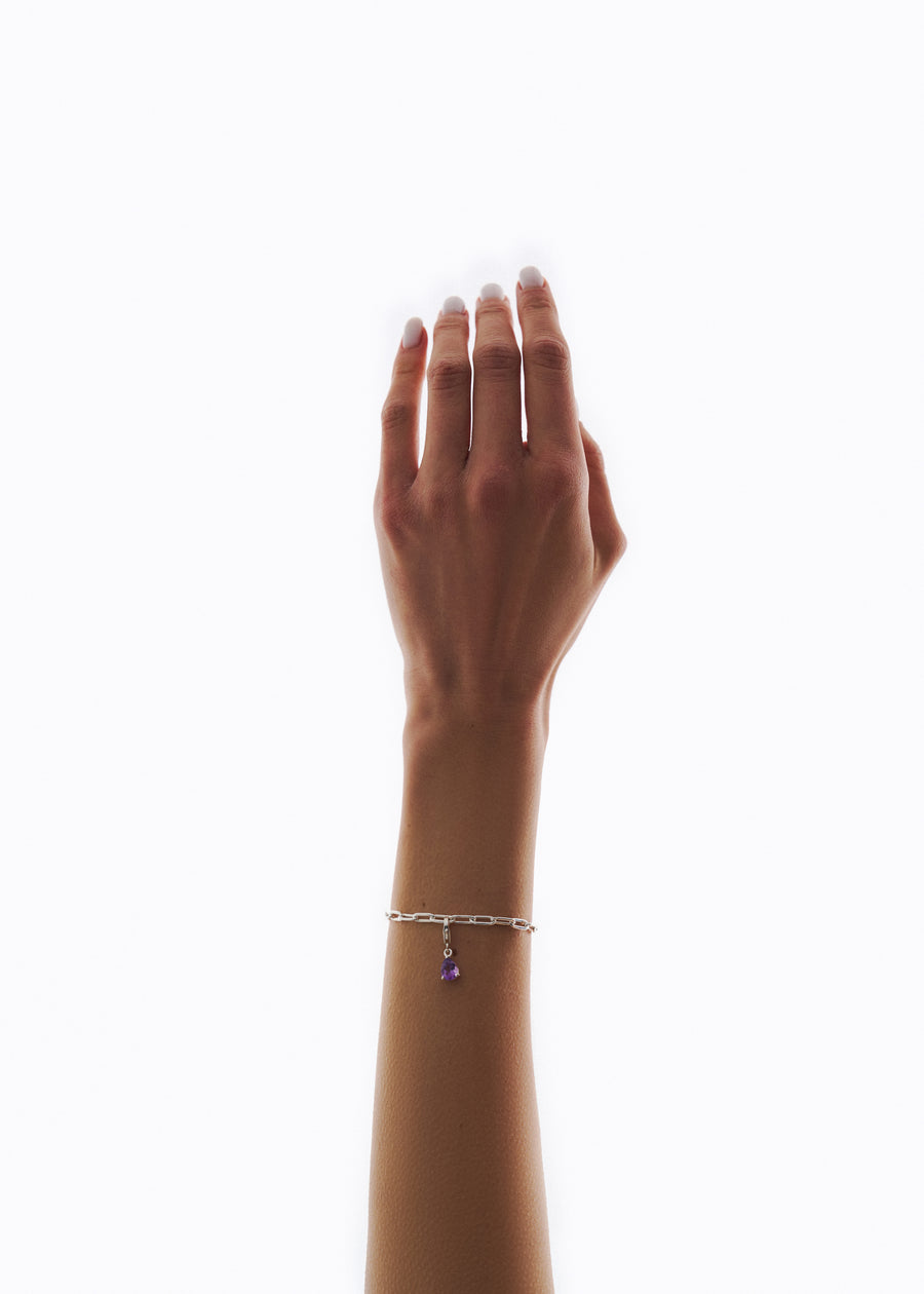 Charm en Argent et Améthyste