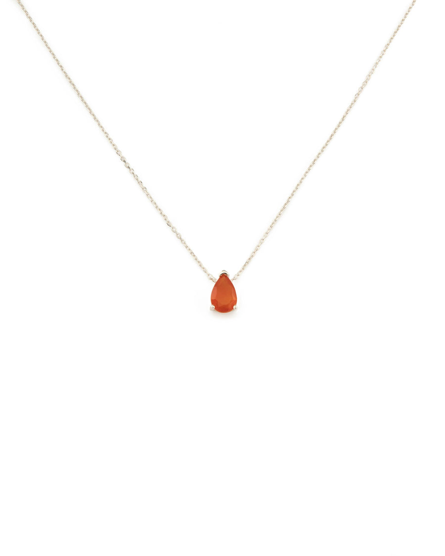 Carnelian teardrop necklace