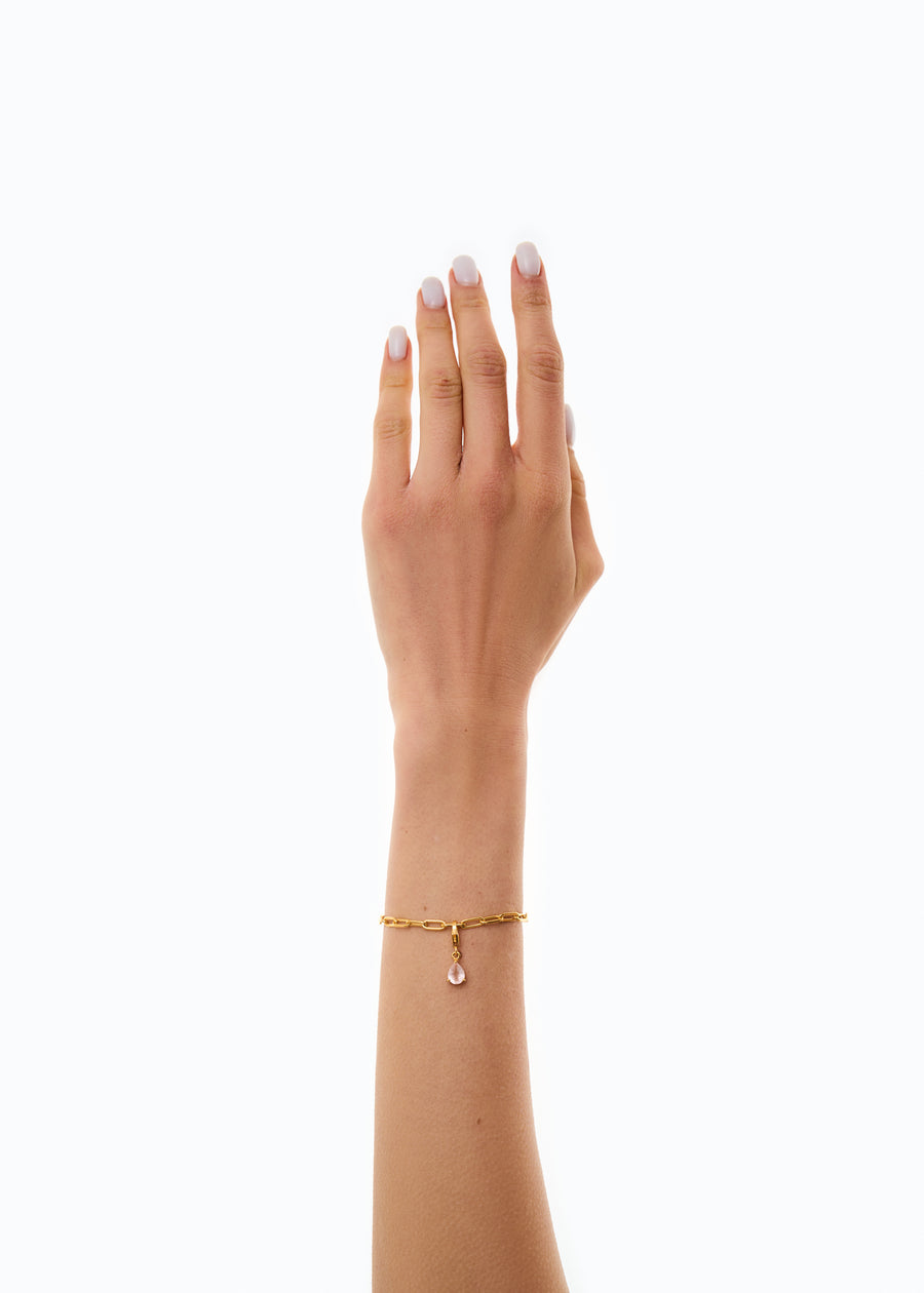 Charm en Quartz Rose 18K