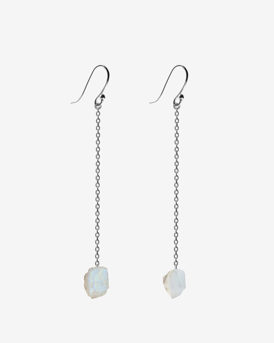 Moonstone drop hook earrings