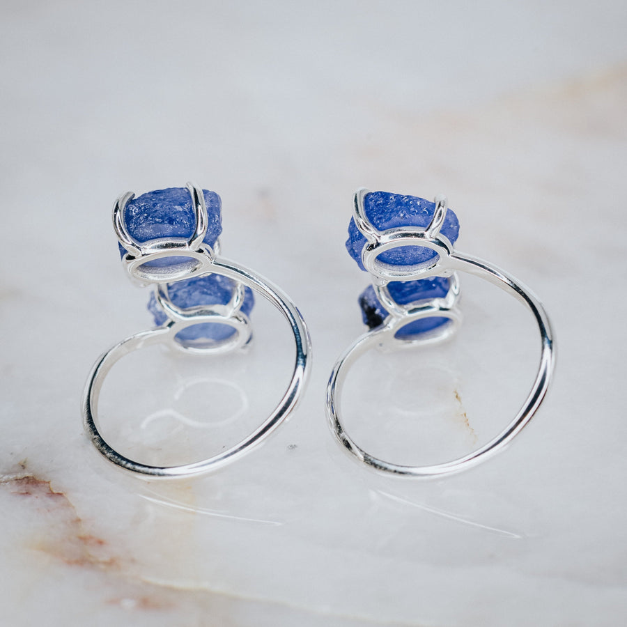 Bague double en tanzanite