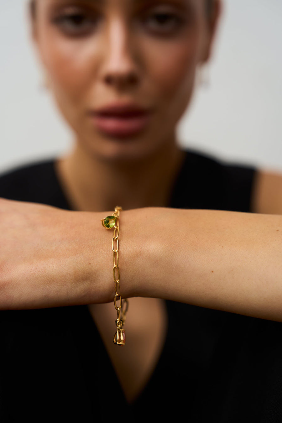 SUCCESS 18K bracelet (Carnelian + Peridot)