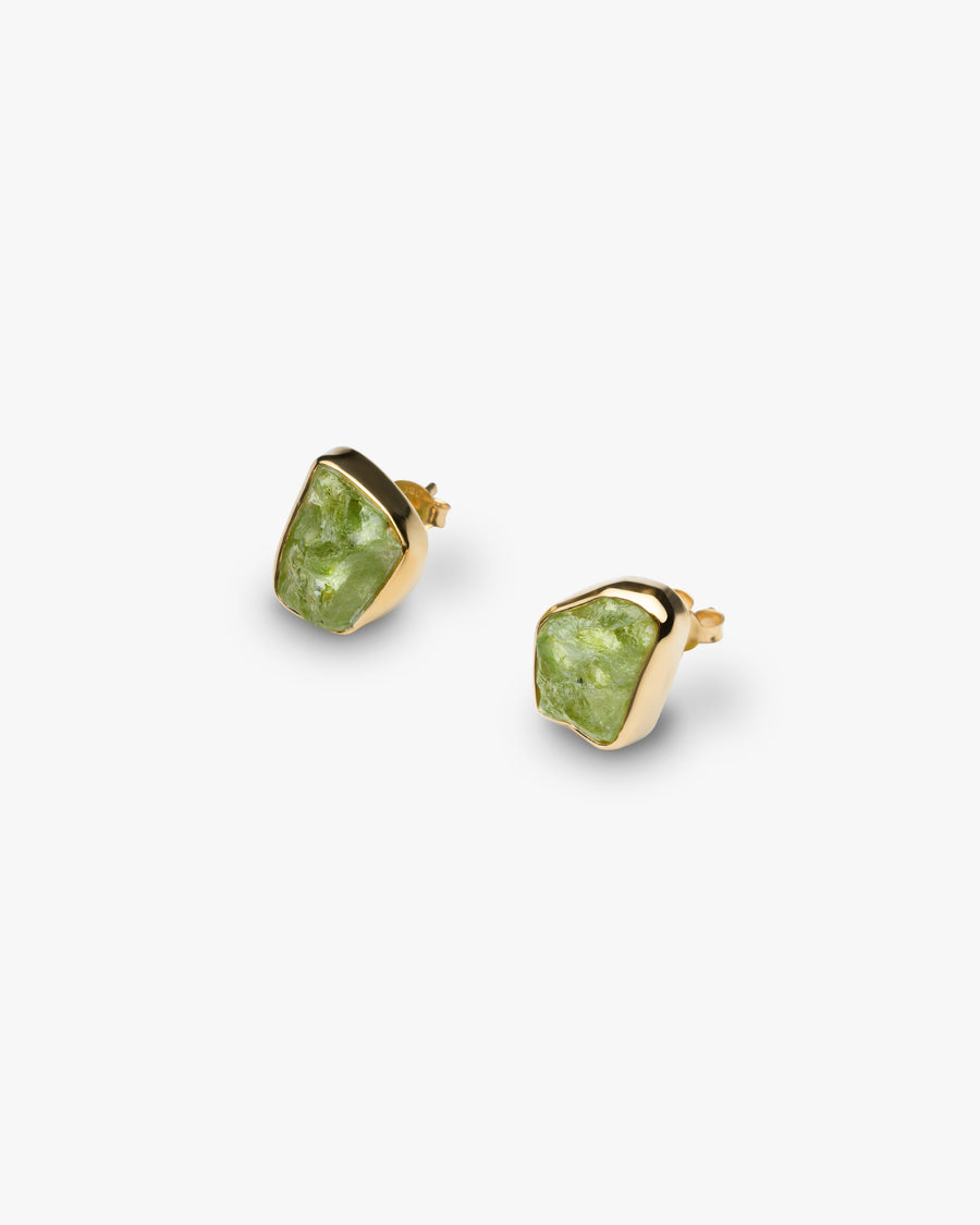 Peridot 18K stud earrings