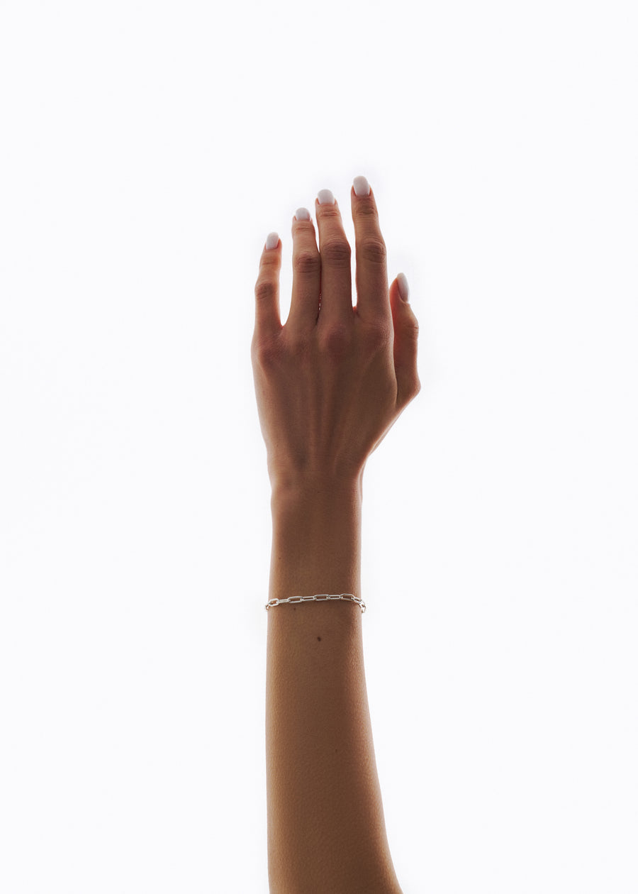 Silver chain bracelet