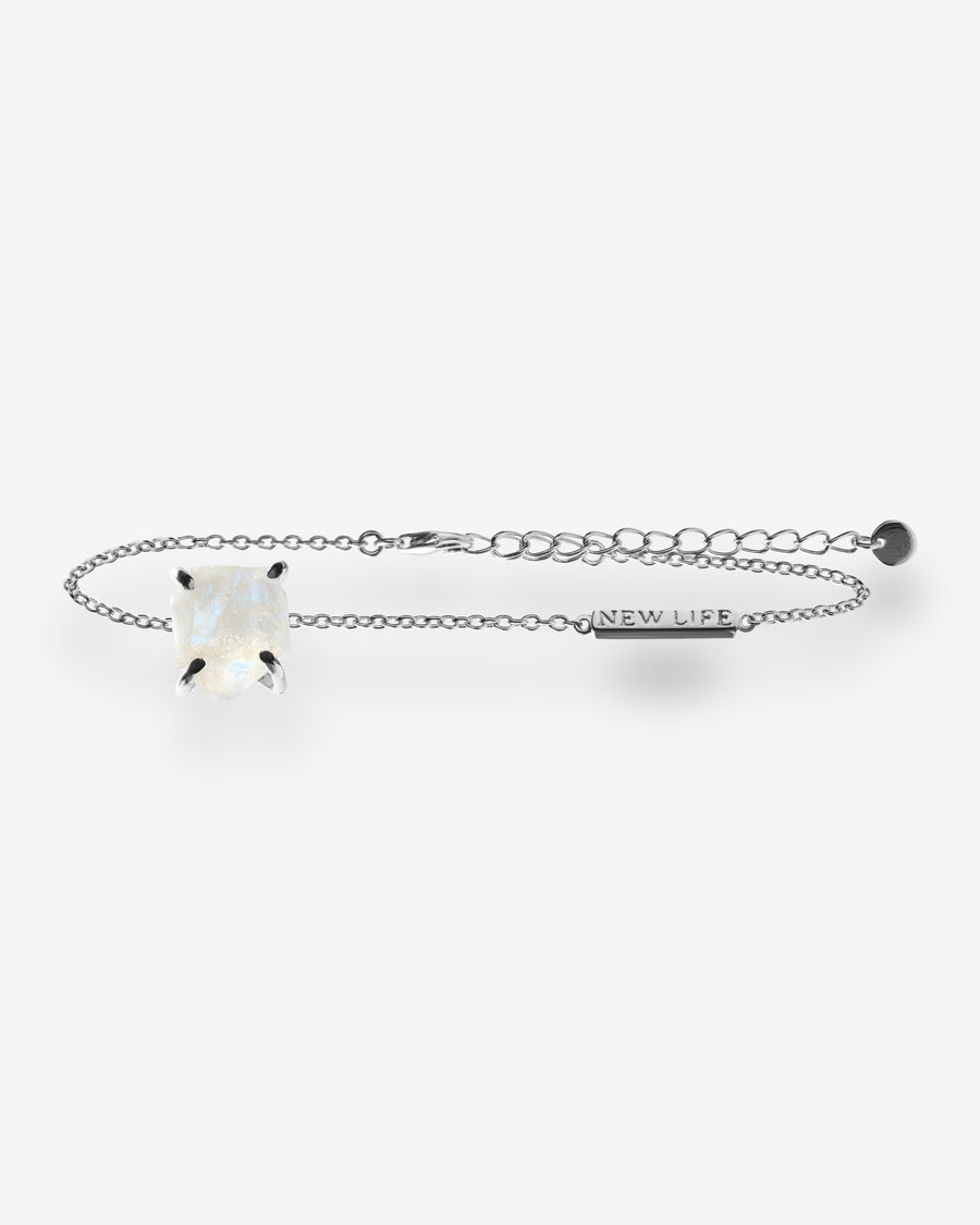 Bracelet d'Intention « NOUVELLE VIE » en Pierre de Lune