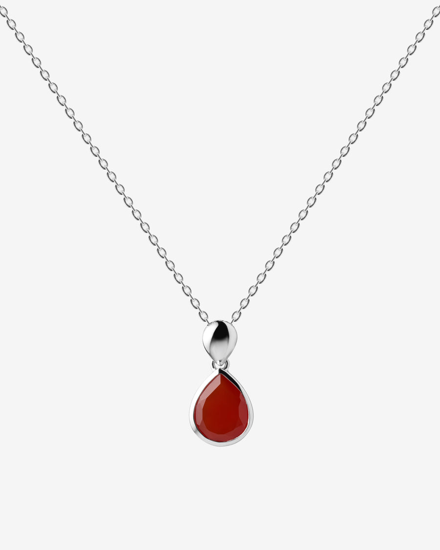 Carnelian teardrop necklace