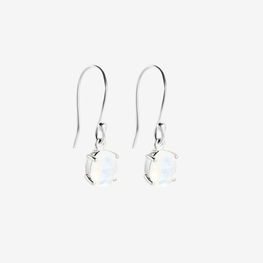 Boucles d'oreilles ovales en Pierre de Lune