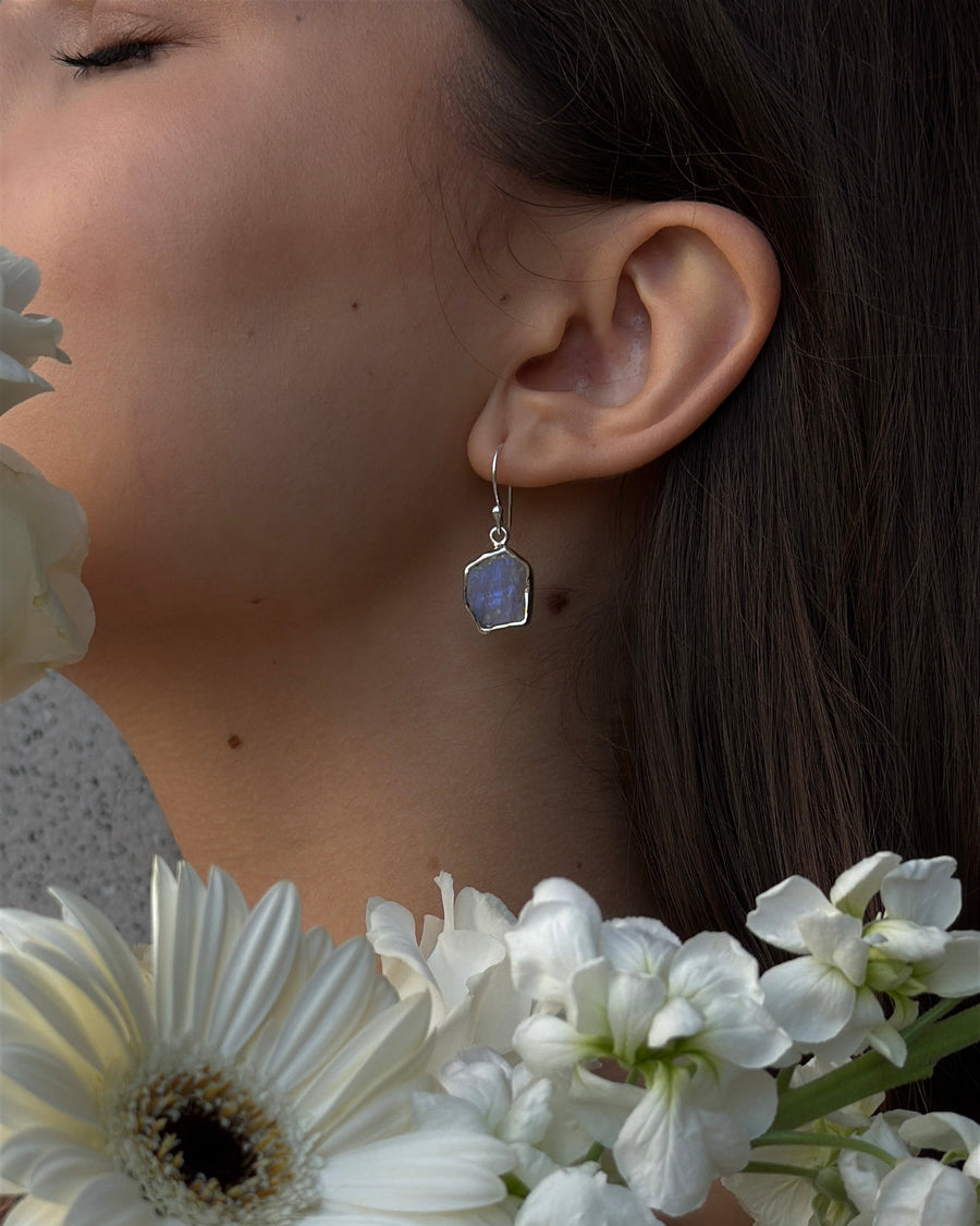 Moonstone free shape earrings