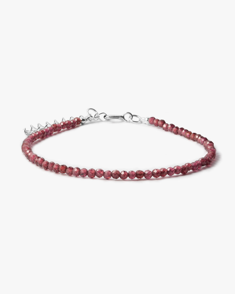 Garnet faceted bracelet