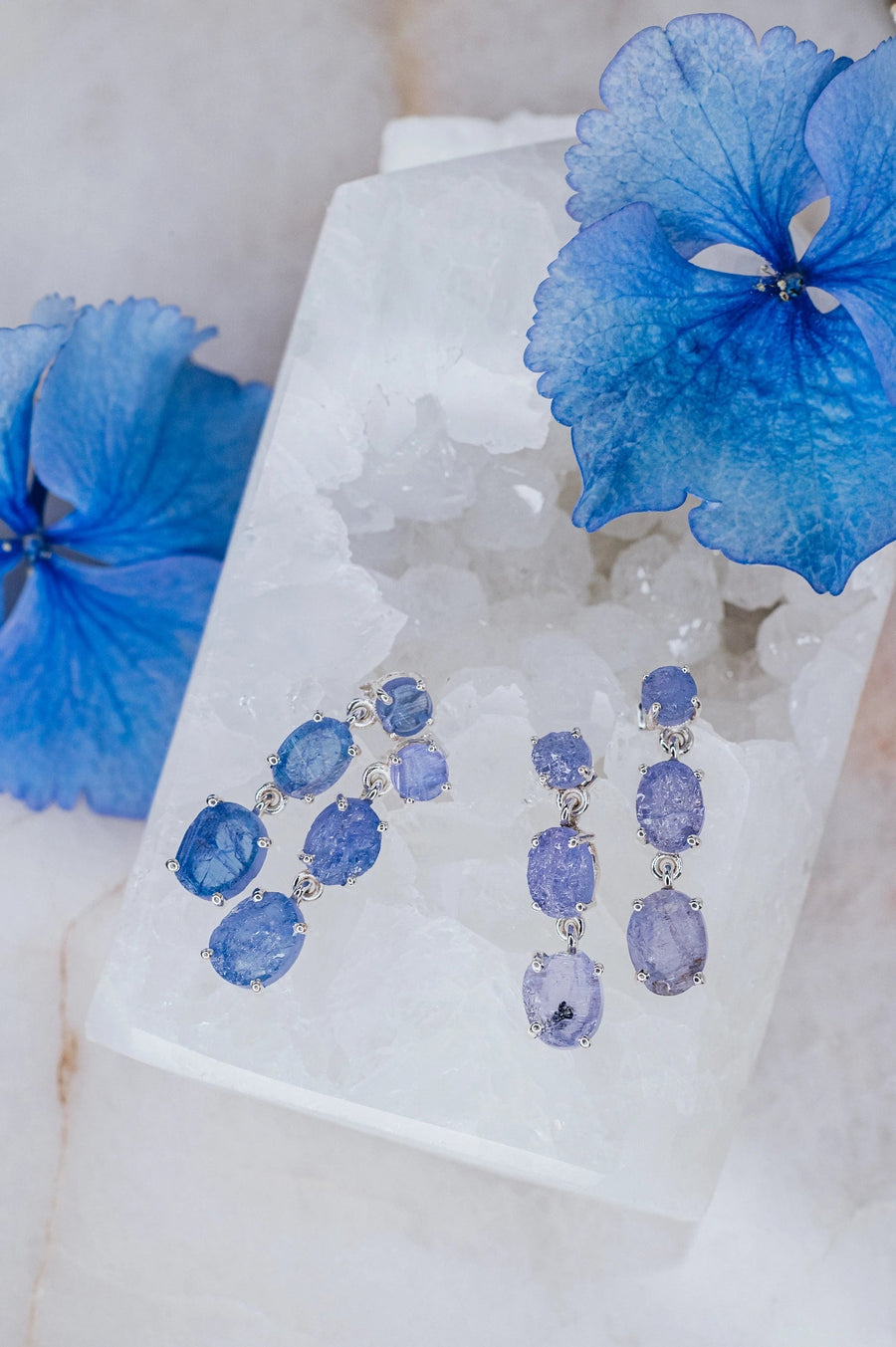 Tanzanite triple earrings