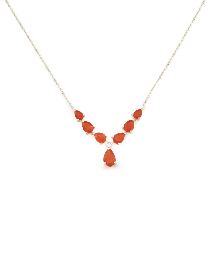 Carnelian teardrop necklace