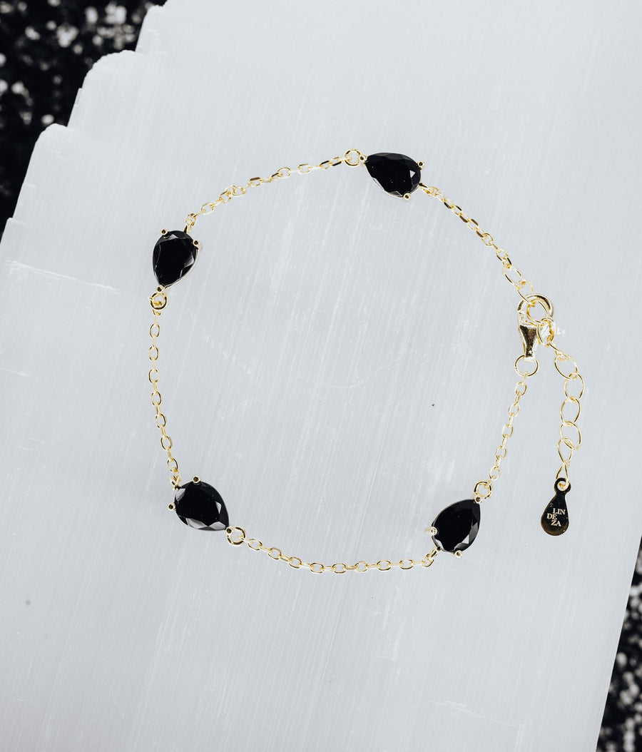 Bracelet Larme en Onyx Noir