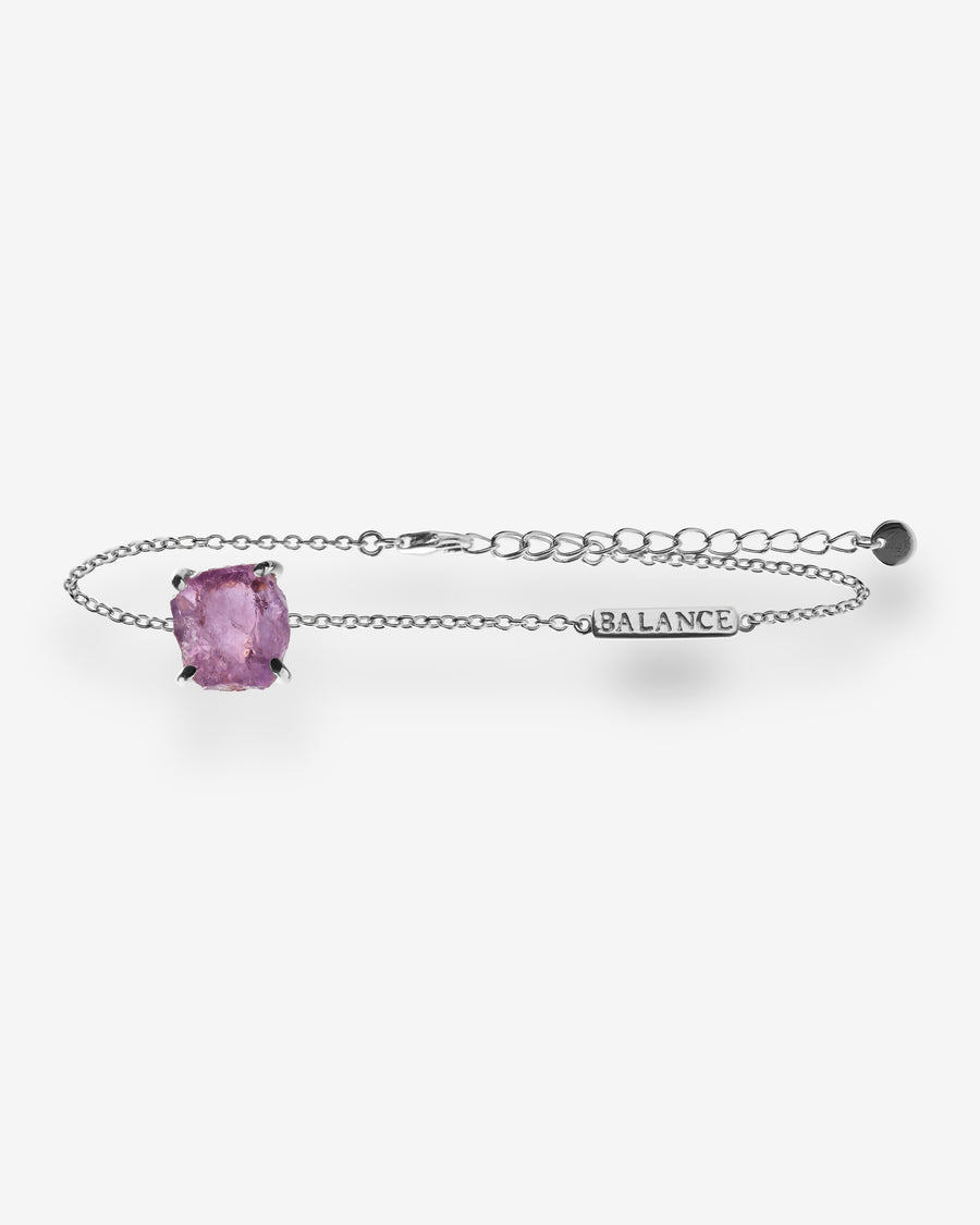Amethyst "BALANCE" intention bracelet