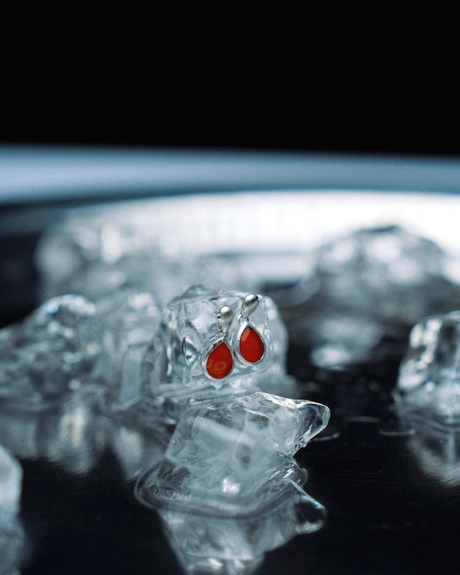 Carnelian teardrop earrings