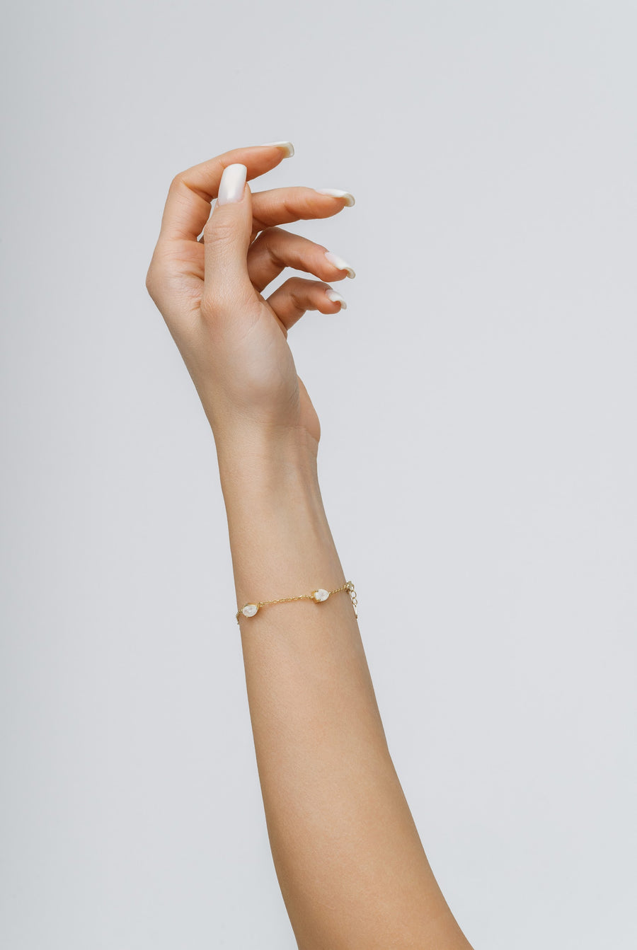 Moonstone teardrop bracelet