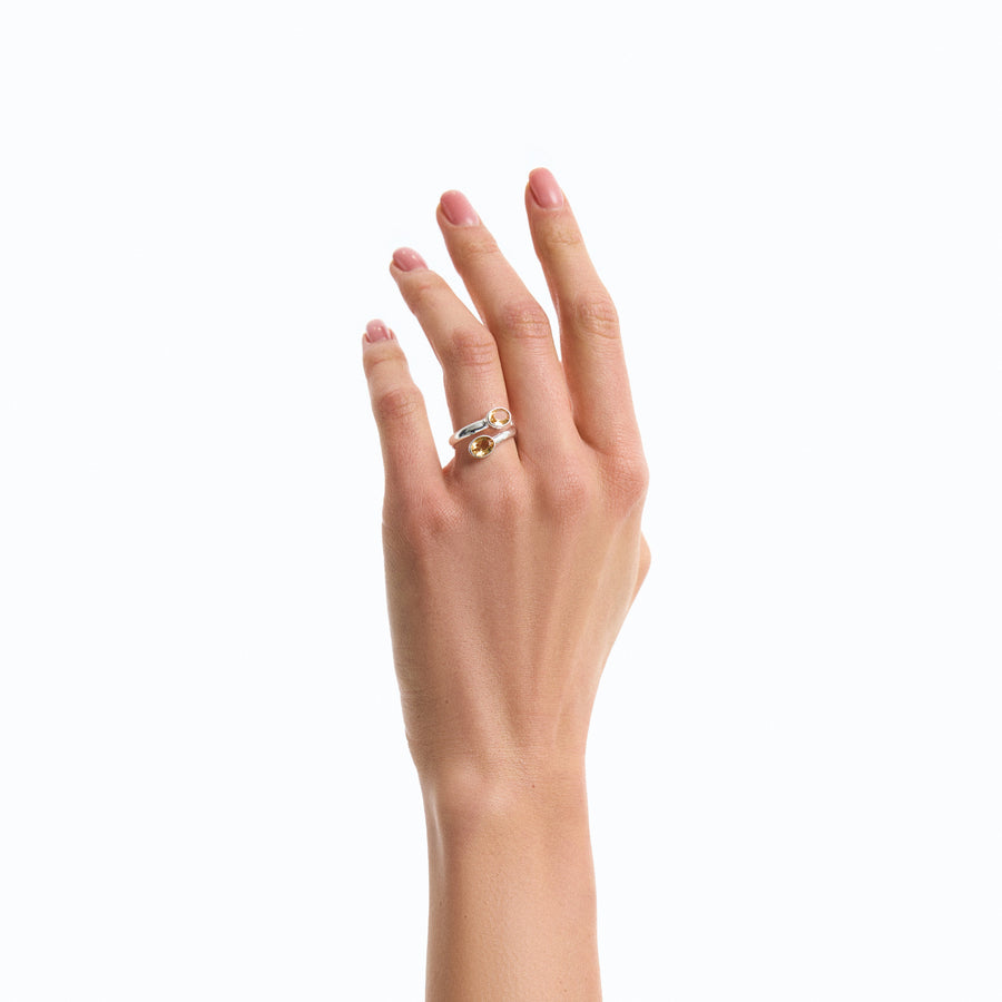 Citrine oval ring